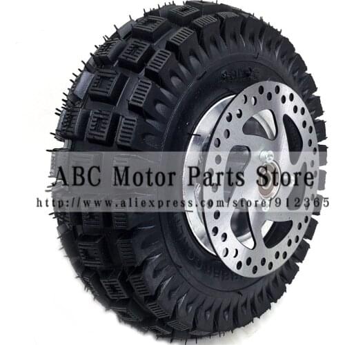 3.00-4 Electric Scooter Front Wheel tyre Alloy Rim hub and inner tube wheels 140MM Brake Disc Plate Gas scooter bike