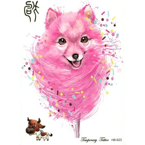 3pcs dog Zodiac Tattoo Sticker Child Temporary Body Art Flash Tattoo Waterproof Henna Fake Tatoo Wall Tattoo Sticker