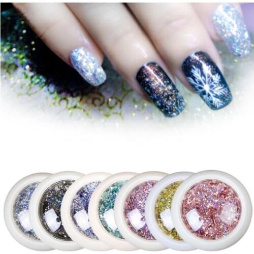 1g/box Mermaid 3D Glitter Irregular Holographic Shining Nail Art Glitter ,Ultra-thin Fragmentation Dazzling Glitter 8Colors #54