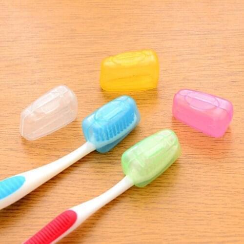5PCS Portable Toothbrush Head Cover Holder Travel Hiking Camping Brush Cap Case Bathroom Accessories Sets