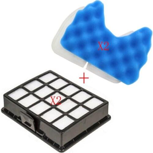 6pcs/lot Vacuum cleaner dust hepa filter & foam filter replacements for samsung DJ97-00492A SC6520 SC6530 /40/50/60/70/80/90