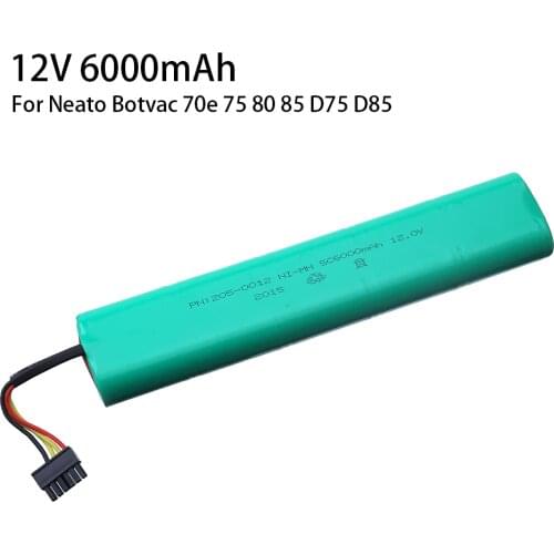 12V 6000mAh Battery For Neato Botvac 70e 75 D75 80 85 D85 Vacuum Cleaners Rechargeable Batteries 12V Ni-MH Battery 6000mAh