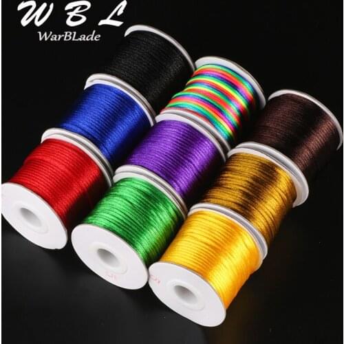 Jewelry Making Accessories Cotton Cord 35m 2mm Nylon Thread Cord Braided Chinese Knot String DIY Rope Bead Shamballa Bracelet