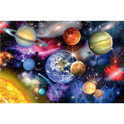 DIY 5D Diamond Painting Cross Stitch Full Round Drill Space Planet Mosaic Scenery Diamond Embroidery Rhinestones Home Decor Gift