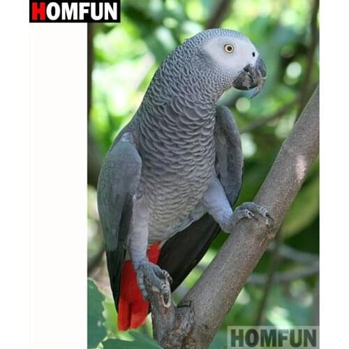 HOMFUN Full Square/Round Drill 5D DIY Diamond Painting "Animal parrot" Embroidery Cross Stitch 5D Home Decor Gift A18182