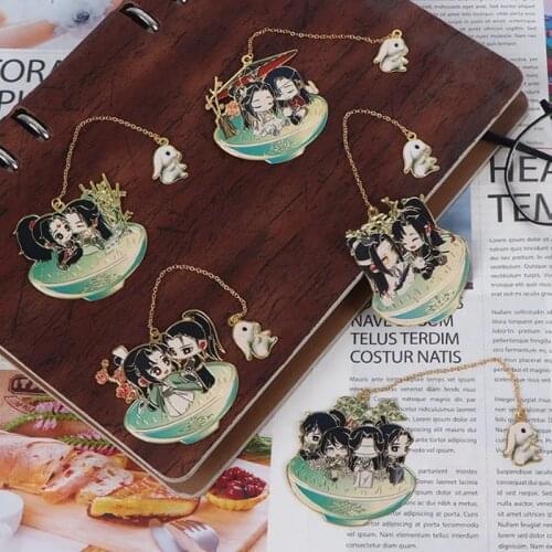 Anime Tian Guan Ci Fu Cosplay Mo Dao Zu Shi The Untamed Cosplay Bookmarks For Book Metal Books Mark Toy Gifts For Girls CS310