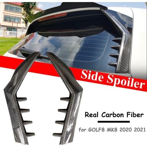 Car Rear Window Side Spoiler Canard Splitter for GOLF 8 MK8 2020 2021 Tail Wing Deflector with Modified Appearance Tusks