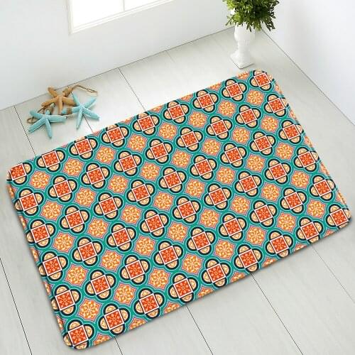 Bohemian Mandala Bath Mat Geometric Element Bathroom Entrance Door Pad Kitchen Interior Home Deco Carpet Absorbent Mat Non-Slip