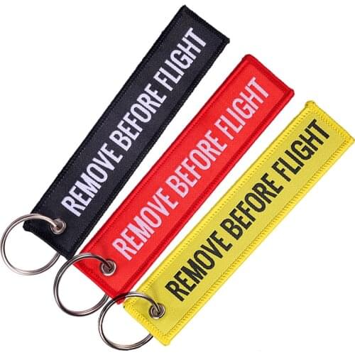 3PC Remove Before Flight Keychains for Aviation Gifts Jacqurad Woven customize keyring Special Luggage Tag Jewelry sleutelhanger