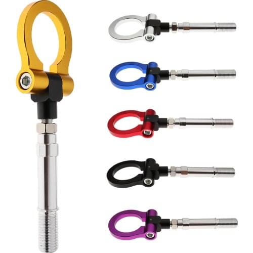 1 Pcs Heavy Duty Racing Front Rear Bumper Towing Tow Hook Car Accessories For Mazda 3 2014-2016 9x2.8x0.8 Inch Aluminum Alloy