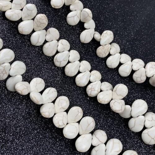Wholesale Natural White Turquoises Howlite Loose Beads for Jewelry Making DIY Necklace Bracelet Accessories