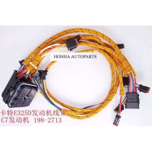 Excavator parts Caterpillar E325D C7 EFI engine wiring harness new style 198-2713