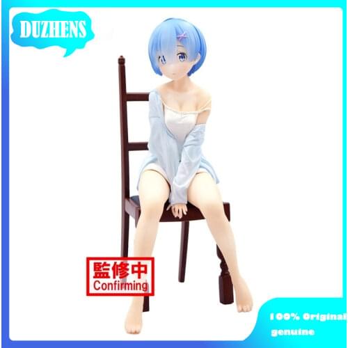 100% Original genuine Re:Zero kara Hajimeru Isekai Seikatsu REM sitting position Action Figure Anime Figure Model Toys Doll Gift