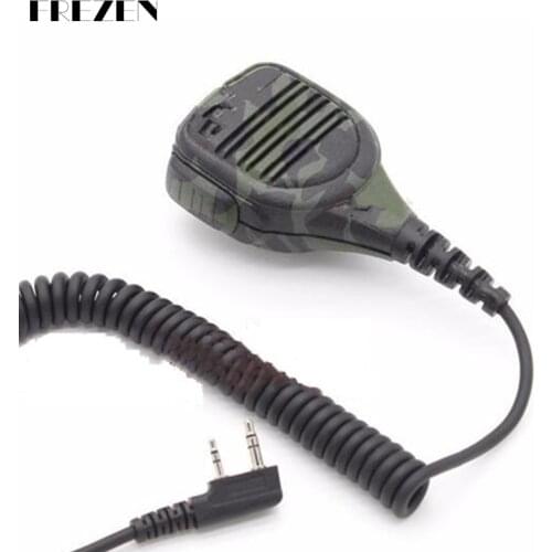 Camouflage Army Heavy Duty Shoulder Remote Speaker Mic Microphone PTT For Kenwood Puxing Wouxun Baofeng TYT 2 Way Radios
