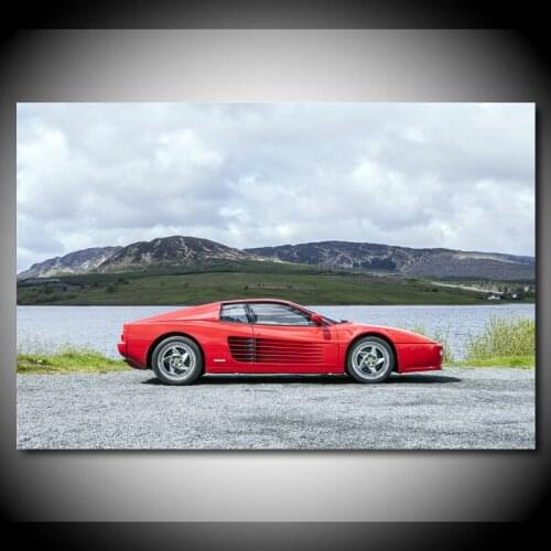 1996 Ferraris F512 M Supercar Red Car Wallpaper Posters Canvas Wall Art Prints for Home Room Decor