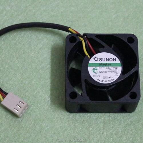 B105 SUNON KDE1204PKV2 4020 40mm x 40mm x 20mm Maglev Cooler Cooling Fan DC 12V 0.6W 3Wire 3Pin Connector
