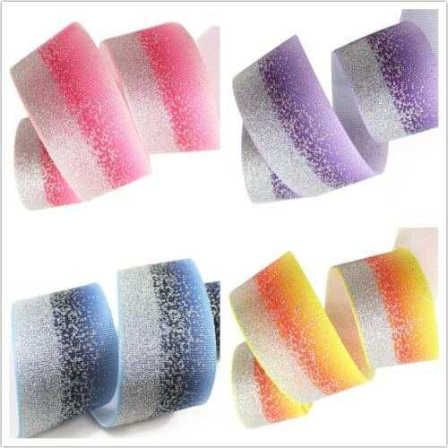 New product 38mm tween powder cartoon ribbon 50 yards DIY manual material Wedding gift wrap grosgrain ribbons Hair bow