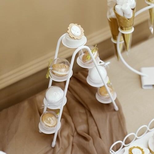 SWEETGO metal cake stands 1 piece circles shape dessert trays for wedding table party supplier cupcake holders home decoration