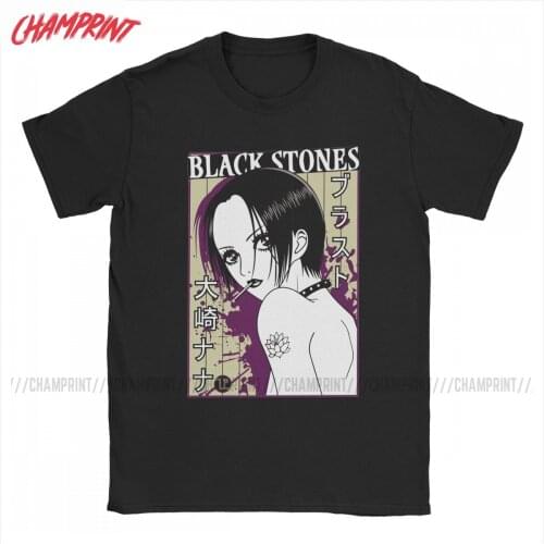 Mens T-Shirts Nana Osaki Vintage Cotton Tee Shirt Short Sleeve Anime Manga T Shirt O Neck Tops Summer