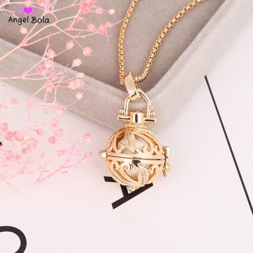 New Fashion Round Locket Aromatherapy Necklace Pendant Aroma Essential Oil Perfume Locket Necklace for Women Best Gifts N1128-1
