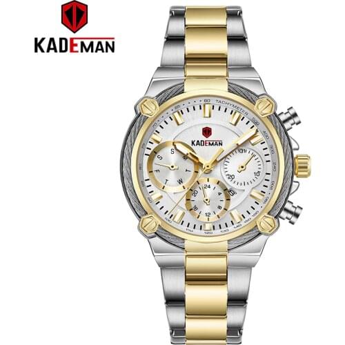 Kademan Lady Watches Unique Design Luxury Dress Women Wristwatch 3TAM Full Steel Quartz Watch Fashion gift Relogio de mulher