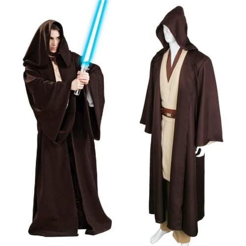 Unisex Halloween Jedi/Sith Knight Cloak Cosplay Adult Kids Hooded Robe Cloak Cape Halloween Cosplay Costume Cape