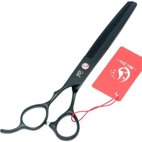 7.0" Professional Left Hand Dog Scissors Japanese 440c Pet Thinning Shears Animal Grooming Scissors Hair Cutting Clipper A0184A
