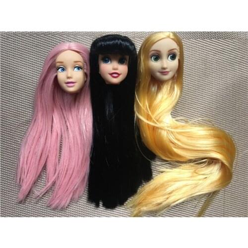 Little Mermaid Doll Girl Rapunzel Heads Rooted Hair Princess Sophie Snow Elsa Belle Brown White Skintone Best Gifts Collections
