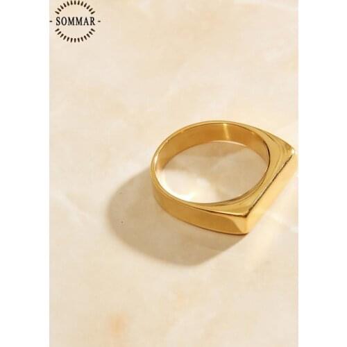 SOMMAR New Beautiful Fashion Gold Vermeil size 6 7 8 Lady Tail ring mini signet men ring bone