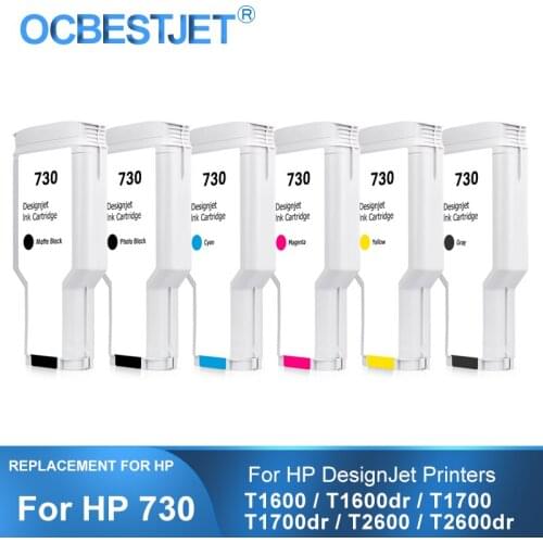 For HP 730 HP730 Compatible Ink Cartridge With Full Ink For HP DesignJet T1600 T1600dr T1700 T1700dr T2600 T2600dr Printer