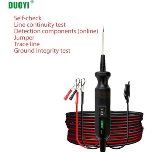 DUOYI DY18 Automotive Electrical Circuit Tester Power Probe 6-24V DC Pen Vehicle Diagnostic Tools Circuit Tester Scanner Device