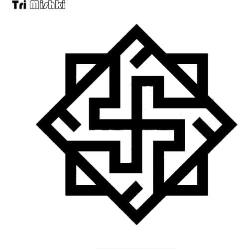 Tri mishki HZX1394 Valkiriya Slavic amulets car sticker Vinyl Decals Waterproof sticker on Car Body Rear Window