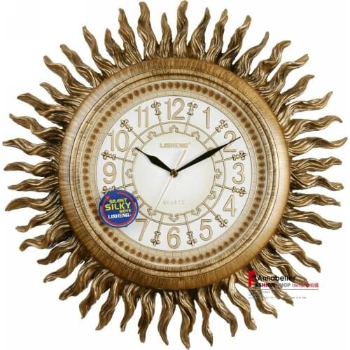 Vintage fashion wall clock personalized decoration mute the walls clock quartz clock and watch large