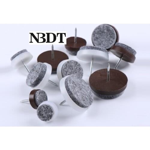 400Pcs/Lot Nail On Felt Pads Furniture Chair Table Stool Cabinet Wooden Feet Nail-on Anti-Sliding Floor Protector