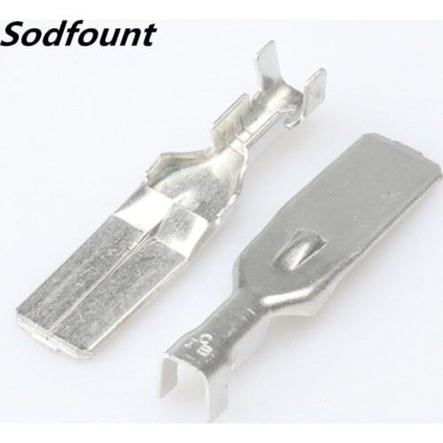 100pcs H62 brass tinned 9.5mm automotive terminal Automotive connector male terminal DJ619-9.5×1.2C