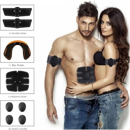 2/4/6/8pcs Set Arm Abdominal Hip Trainer Abdominal Machine Electric Muscle Stimulatio ABS Trainer Body Slimming Thin Massager