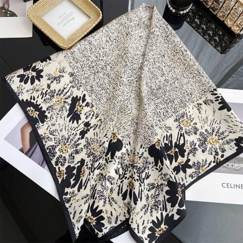 2021 new spring women scarf quality shawl silk fashion scarf headscarf beach sunscreen bag headscarf scarf 90cm*90cm