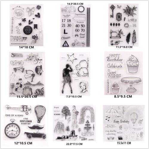 26 Styles) 2021 New Vintage People Clear Stamps DIY Scrapbooking Craft Supplies Silicon Seal Custom Card Album ink pad Stamping