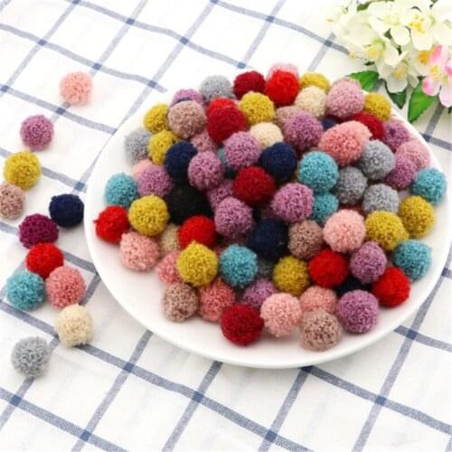 500PCS Teddy Pom Poms Ball 15mm/20mm Pompom Soft Fluffy Plush Kids Hair Accessories Toys DIY Craft Supplies Wedding Party Decor