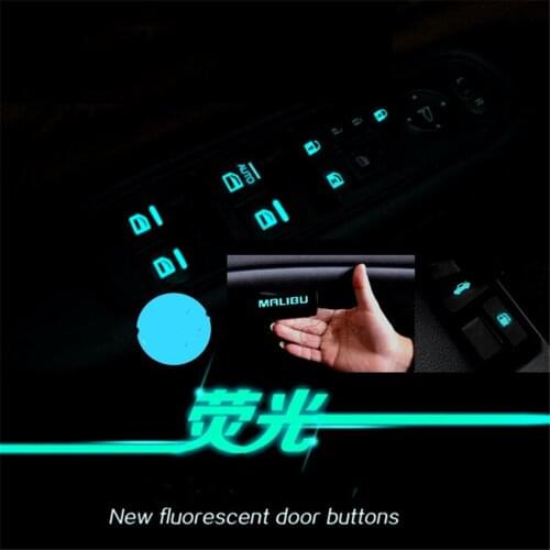 Automobile general-purpose window fluorescent stickers Luminous stickers Glass lifter switch button luminous stickers Modified