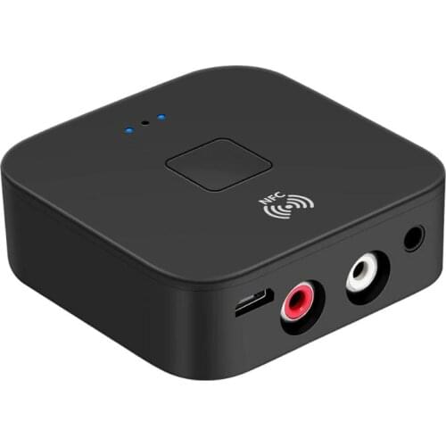 Bluetooth 5.0 RCA Audio Receiver APTX LL 3.5mm 3.5 AUX Jack Music Wireless Adapter With Mic NFC for Car Speakers for Smart Phone