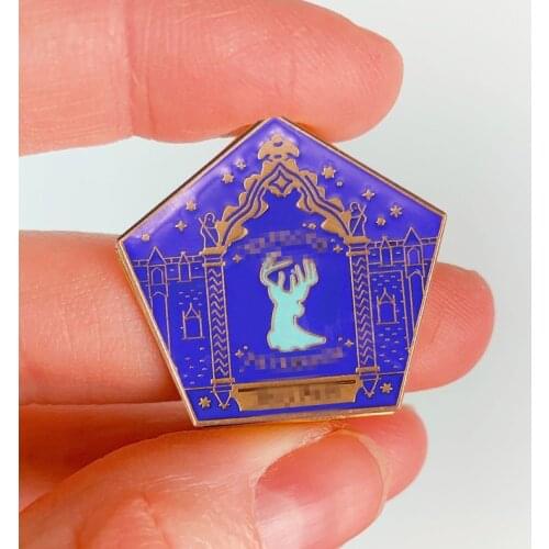 Expecto Patronum Spell Brooch Pins Enamel Metal Badges Lapel Pin Brooches Jackets Jeans Fashion Jewelry Accessories