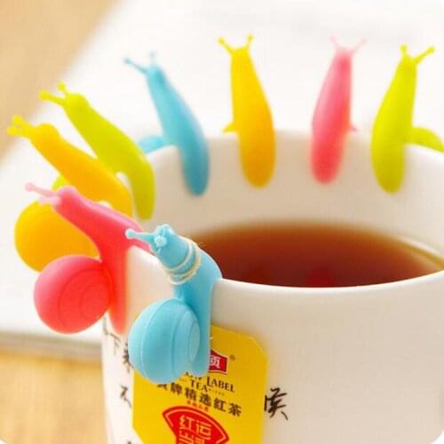 10pcs Christmas Lovely Cute Snail Shape Silicone Bag Holder Cup Mug Candy Colors Snails Cake Wedding Decoration Baby Gift Box