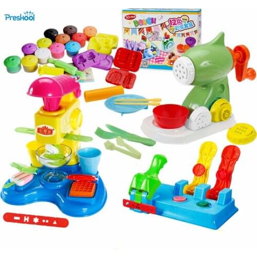 DIY children toy plasticine mould tool suit children ice cream pasta machine super light clay mud mud handmade toys