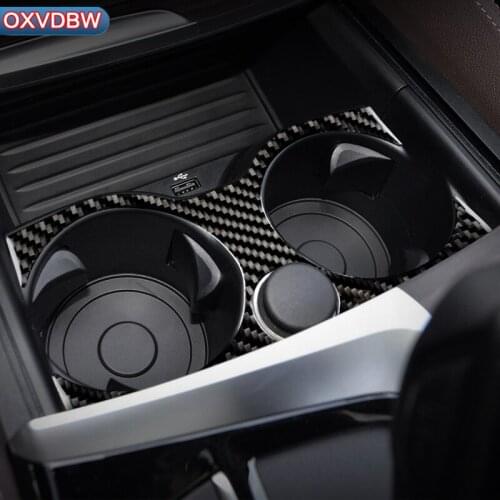For BMW 5 Series G30 Interior Decoration Carbon Fiber Car Stickers Coaster Storage Mat Trim Covers Styling accessories 2018