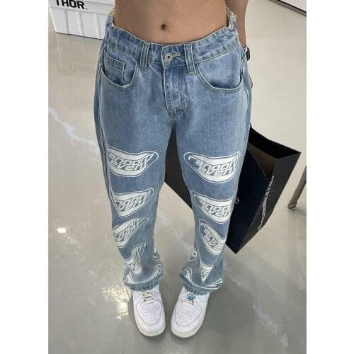 Biggorange Pants Female Womens Jeans Large Size Women Jeans Pants High Waist Mom Ripped Jeans 2021 Stright Trousers