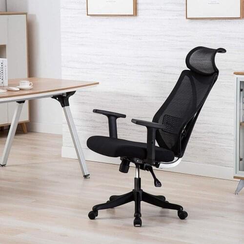 High Back Ergonomic Executive Office Chair Adjustable Armrests Mesh Computer Chair Head Support
