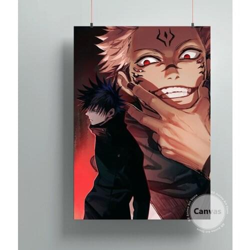 Canvas Anime Sukuna Jujutsu Kaisen Pictures Home Manga Decoration Paintings Poster HD Prints Wall Art Modular Living Room