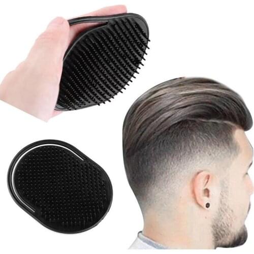 Black Shampoo Comb Pocket Men Beard Mustache Palm Scalp Massage Black Hair Care Travel Portable Hair Comb Brush Styling Tools