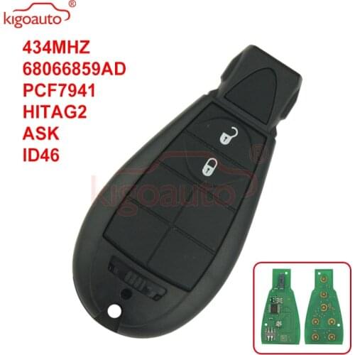 Kigoauto #0 68066859AD Caliber,Journey,Grand Cherokee,Voyager Fobik key 2 button 434Mhz for Chrysler European model No panic